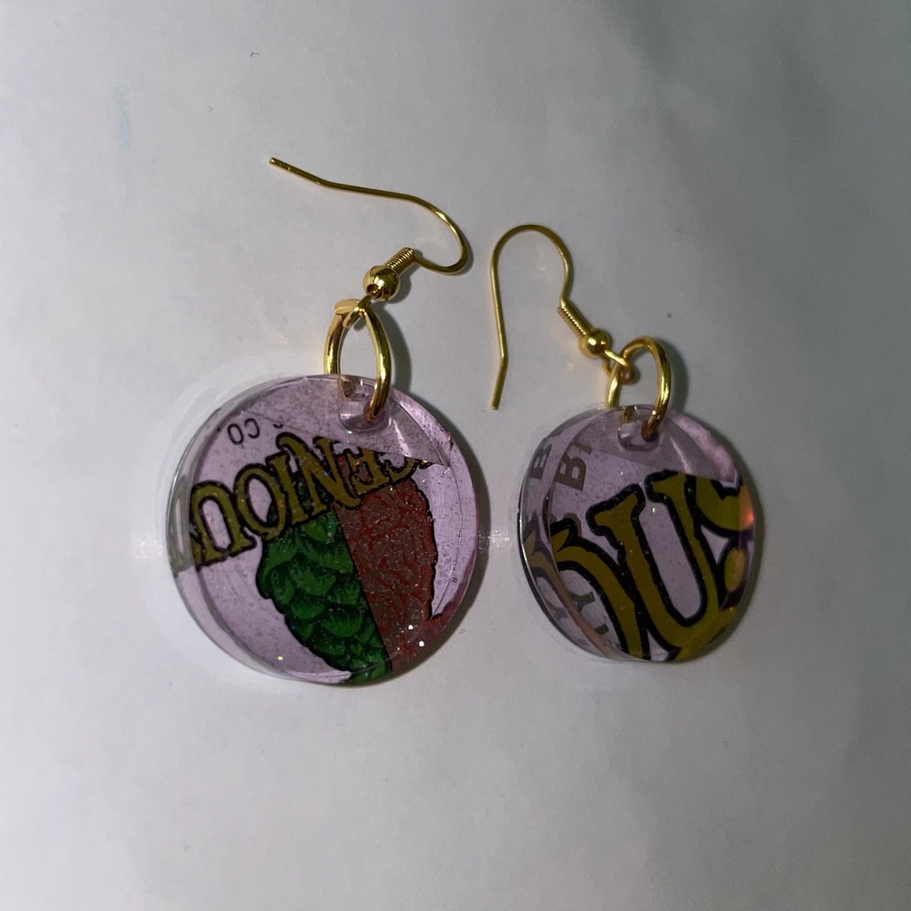 Ingenious Brewing “PB&J Wheat” Handmade Earrings